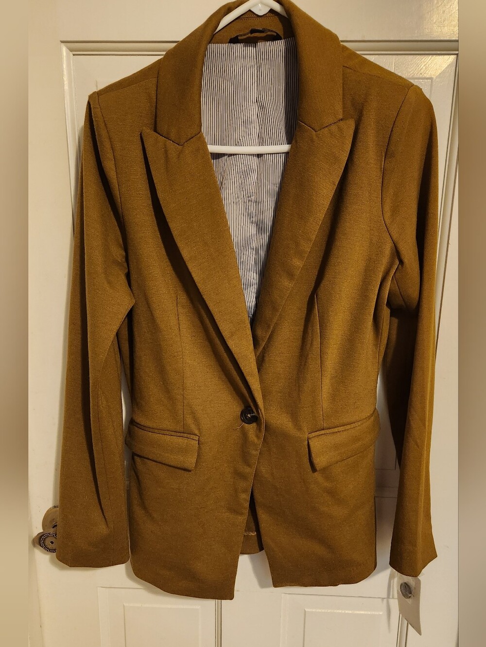 Zac & Rachel Mustard -Brown Single-Button Blazer, Size S